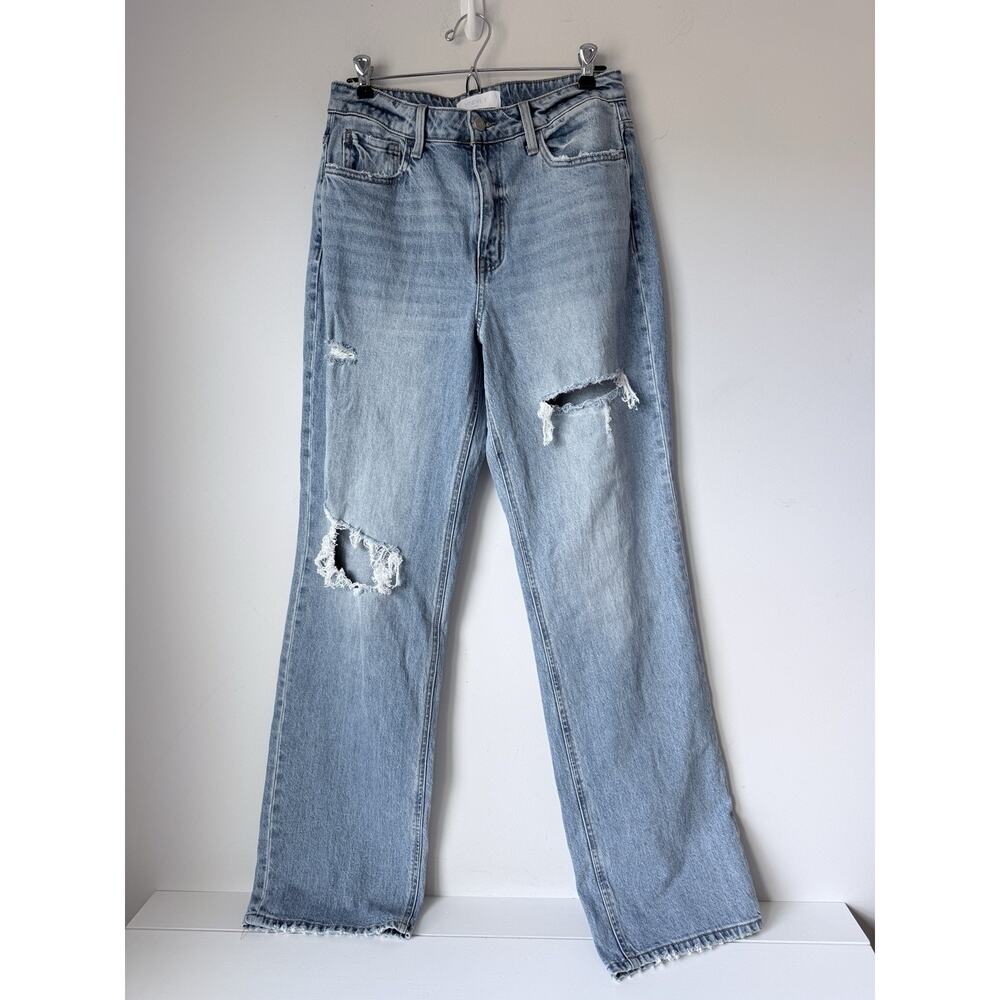 VERVET Women’s High Rise Straight Leg Distressed Jeans Size 29 Tall (31x33.5)